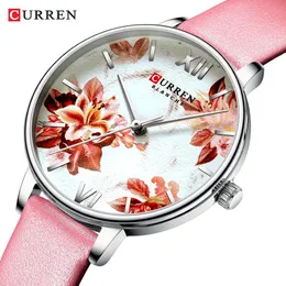 Curren Leatheribel Uhren Frauen Quarz Uhr schöne rosa Armbanduhren Ladies Clock Femmelde Design Charming Watch 322d