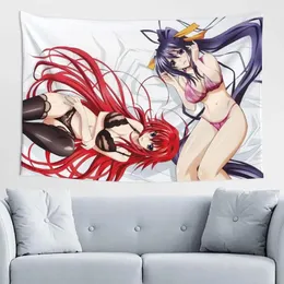 Wandteppiche Manga Highschool DXD Rias Akeno Wandteppich Wand hängen für Home Party Room Art Decoration 60 40 Zoll