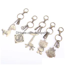 Keychains Lanyards Bear Giraffe Horse Key Chain Women Rings Car Owl Metal Keychain for Keys Drop Delivery Fashion Accessories Dhype