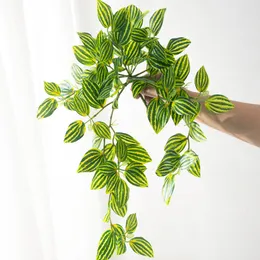 45 cm künstliche Pflanze Rebe Wand Hanging Pflanze Scindapsus aureus Plastische Efeublätter falscher Rattan für Home Wedding Gartendekoration