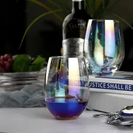 Vino arcobaleno in vetro di vetro di 2set 420 Ozlarge Iridescent GlasserPerfect WaterPerfect per GiftspartyHome bar 240529