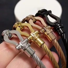 Designer Bangle Freds Horseshoe Magnet Verschluss Stahlarmbänder Titanstahl Edelstahlarmband Minimalistische Männer Frauen Frauen