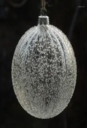 Weihnachtsdekoration Durchmesser6cm gestreifter Glasball Transparent Globe mit Chips Baumanhänger Ornament Ball16803060