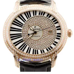 Aeipre Watch Luxusdesigner 18k Gold Back Diamond Vollhimmel Automatische mechanische Herren Uhr