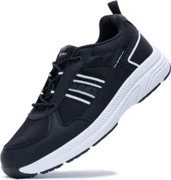 Erkekler İçin Yürüyüş Ayakkabıları Geniş Genişlik Kemeri Destek Atletik Spor Ayakkabıları Hafif Plantar Fasiit Ayakları Daha Geniş Ayaklar İçin