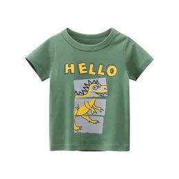 T-shirt Nuovi animali Tees Tops for Boys Girls Summer Clothing 100% Cotton Kids Thirts Dinosaurs Tees Toddler Boys D240529
