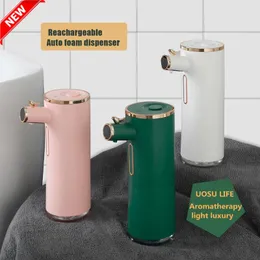 Liquid Soap Dispenser UOSU 400 ml Automatisk LED Intelligent beröringslös sensorinduktion Handbricka för kök badrumsutrustning