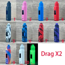 Caso de silicone para Voopoo Drag X2 Plus Casos coloridos Cubra a textura de proteção de borracha protetora para o kit de arrasto x2