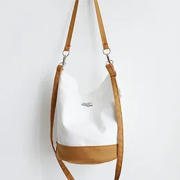 Сумки для плеча тотация мода Canvas Bag Женский маленький пляжный литературный ветровой ковш
