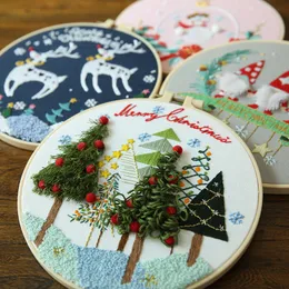 God jul diy broderi kit cross stitch målning mönster tryckt handgjorda handarbete sömnad konst hantverk hem dekoration