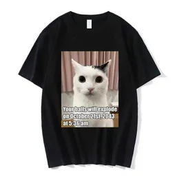 Men's T-Shirts Your club explodes with fun cat meme graphic T-shirts mens fashionable hip-hop T-shirts casual cotton short sleeved T-shirts unisex style S2452906