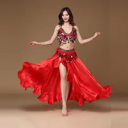 Belly Dance Bra Long Skirt Set Halloween Outfit Practice Clothes Sexy Women Suit Modern Dance Performance Oriental Costume Traje