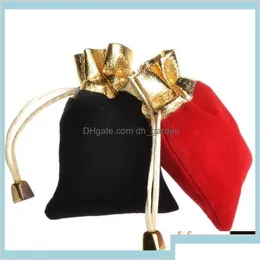 Bolsas de joalheria bolsas bolsas de embalagem exibem rápida jóias finas requintadas de flanela de flanela de colar de colar de colar anéis Drop Drop 2 DHGJ2