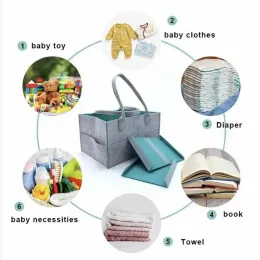 Bolsa de fraldas Mommy Bag portátil Recém -nascido Essentials Storage Basket para Baby Toys Toys Bag Car Housed House