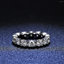 Кластерные кольца 18K золото D Цвет Moissanite Tail Ring Vvs1 Diamond Row for Women Wedding Gift Gift