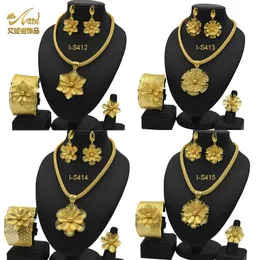Earrings Necklace Anniyo BIG SIZE PENDANT Chokers Collar and 1CM Small Earrings Ethiopian Jewelry sets Eritrean African Habesha #332106 230818