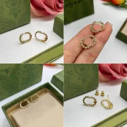 Classic Designer Earrings Crystal Letter G Charm Drop Dangle Earring Eardrop 18K Gold Silver Plated Ear Clip Stud Earring For Trendy Woman Wedding Designer Jewelry