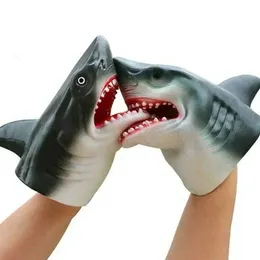 Finger Toys Shark Hand Puppet Simulation Luvas de cabeça de animal Toys de garotas de puleco de puleco de garoto para crianças assustando piadas de mordaça brinquedo d240529