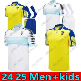 24 25 koszulki z piłki nożnej Cadiz CF 2024 2025 Lozano Alex Bodiger Juan Cala CAMISETA ASCENSO A Liga Santander de Carnaval Men Kit Kit Strona domowa