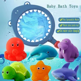 Baby badkar färgglada vattentäta badleksaker för småbarn spädbarn pojkar flickor 0 ~ 3 år gåva l2405