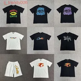 Masculino camisetas cargos cargos letras imprimidas y2k High Street New Devils Island Cargos Imprima a manga curta solta Menina feminina lazer roupas esportivas de rua AF