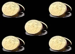 5st 2001911 Kom ihåg attacker Staty of Liberty Craft US Heroes Goodness Metal Value Gold Plated Coin2018417