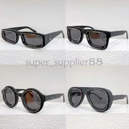 Occhiali da sole a basso quadrato super visione z2389w occhiali da sole designer per donne tela acetato nero hardware di colore argento Uv400 lenti grigio scuro uomini occhiali aerodinamici