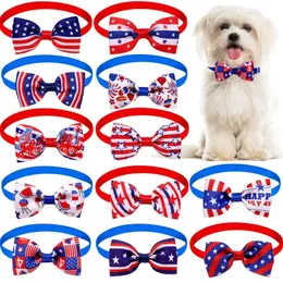 12 Projetos Independence Apparel Acessório Dia Pet Tie Bow Bow Cat Dog Star e Stripes Collar 4 de julho Small Pets Supplies S