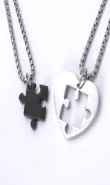 Jigsaw Heart Пара подвесное титановое стальное колье модные украшения пара подвеска6268031