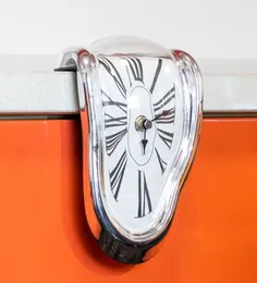 Powieść 2019 surrealistyczne stopienie zniekształconego zegara ściennego surrealistyczny Salvador Dali Styl zegar ścienny Niesamowity kreatywny dekoracja domu prezent 6134066