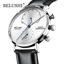 Herren wasserdichte Uhren Lederband Slim Quartz Casual Business Mens Handgelenk Top Marke Belushi Männliche Uhr 2020 Fashion1 322s