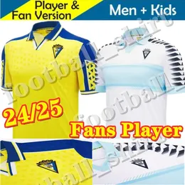 24/25 Cadiz CF футбольные майки дома Alex Negredo A.Spino Osmajic A.Negredo Lozano A.perea 2024 2025 Camiseta de Futbol Mabil Zaldua Football Men