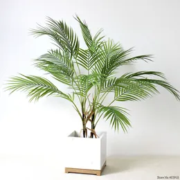 88 cm zielony sztuczny liść palmowy plastikowe plastikowe dekoracje domu scutellaria tropikalne drzewo fałszywe rośliny 247G