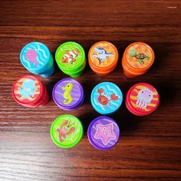 Party Favor 10pcs/set Self-ink Stamps Kids Birthday Favors For Giveaways Gift Toys Boy Girl Christmas Goodie Bag Pinata Fille