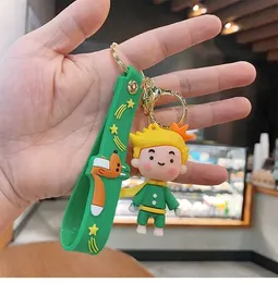 Plush Keychains Cartoon Little Prince 3D Digital Keychain Animal Fox Hanging Rope Keyring Acrylic Trinket Prop Bag Doll Keychain Accessories S2452803