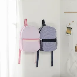 Backpack Toddler Seersucker Pink School Bag For Girls Handiness Comfort Materials Children Students Navy Blue