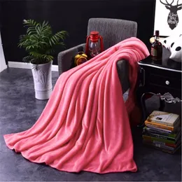 140x100cm Super Soft Flannel Blanket Solid Plush Warm Blanket For Bedding Fleece Bedspread Sofa Comfortable Blanket