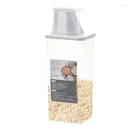 Garrafas de armazenamento Recipientes de arroz Storag Tank Food Recipriar Box for Kitchen Clear Dry Bin