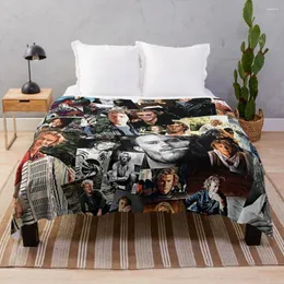 Battaniyeler Genç Heath Ledger kanepe için battaniye kanepeleri atar