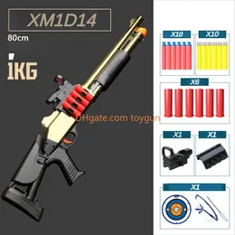 XM1014 Shotgun Soft Bullets Toy Gun Gun Shell Shrowing Fucile Fregne sembrano una vera ripresa del manuale di collezione per adulti per gli adulti Regali di compleanno del gioco di gioco CS PUBG