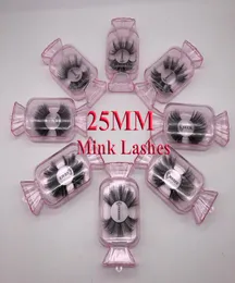 Novos cílios 5D Mink Sylashes 25mm Cílios de vison 3d Falidos cílios falsos