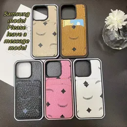 Designer Apple Case Samsung Phone Card Card Holder Leather MM Wrand Wrand Cases For iPhone 11 12 13 14 15 Plus Pro Max Fashion Samsung Case