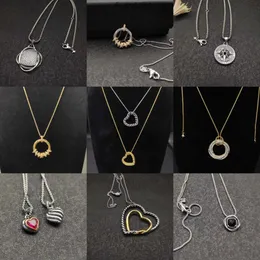 New Designer Necklace david yurma jewelry Designer Popular X Button Line Custom Pendant Chain Retro Titanium Steel Silver Necklace Unisex Designer Jewelry Gift 289