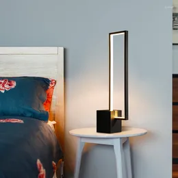 Tischlampen moderne einfache Grafik -LED -Leuchten für Wohnzimmer Schlafzimmer neben Studienschreibtisch Lampe Restaurant Innenleuchten Nachtlicht