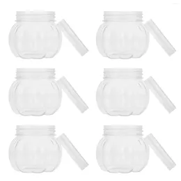 زجاجات التخزين 12 PCS Pet Pumpkin Jar على شكل أطفال حامل حلوى Sugar Bowl Mini Mini Gars هدية شفافة جميلة