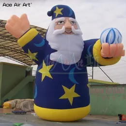 8m Großhandel Riese Russland Stil Santa Claus Schlauchboote Weihnachten Vater Luft geblasener Weihnachtsmann mit Ballon in der Hand zum Verkauf