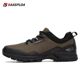 Baasploa Mens Anti Slip Sports Shoes Wear-Resistant Hiking Shoes Mens Outdoor Waterfroof Sports Shoes Lightweight Mens Walking Shoes 240516