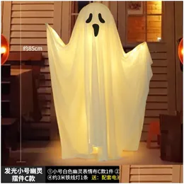 Outros eventos de festa suprimentos decorações de Halloween em interior-Diy Greksts Ghosts Ghosts, de pano de pano de iluminação, Ghosts com String LED String Light Dhskf