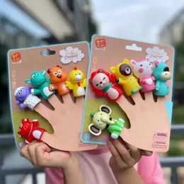 Finger Toys Puppets For Kids Storytelling Baby Doll Toys Childrens Early Education Emamel Animal Doll Baby Finger Doll Finger Puppets D240529