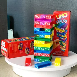 UNO Stacko Game Stacking Colorful Block Tower Family Party Interactive